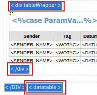 Datentabelle über ein DIV ansprechbar machen und dataTables-Initialisierung